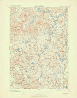 Buckfield, Maine 1911 (1958) USGS Old Topo Map Reprint 15x15 ME Quad 306496