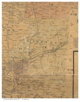 Mad River, Ohio 1851 Old Town Map Custom Print - Montgomery Co.