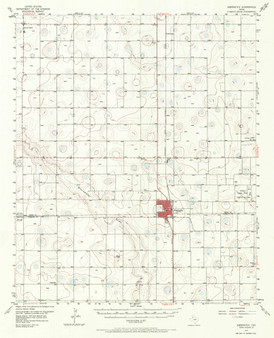 Abernathy, Texas 1957 (1971) USGS Old Topo Map Reprint 15x15 TX Quad 106102