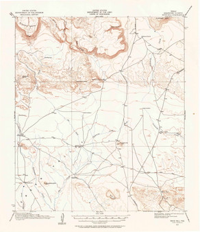 Buck Hill, Texas 1917 (1963) USGS Old Topo Map Reprint 15x15 TX Quad 106025