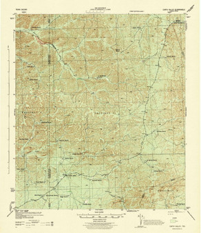 Carta Valley, Texas 1943 (1943) USGS Old Topo Map Reprint 15x15 TX Quad 105522
