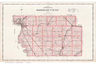 Woodbury County, Iowa 1904 - Iowa State Atlas  124-125