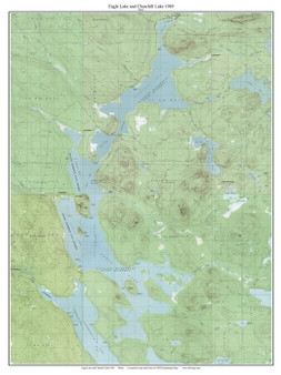 Eagle Lake and Churchill Lake 1989 - Custom USGS Old Topo Map - Maine - Allagash 2