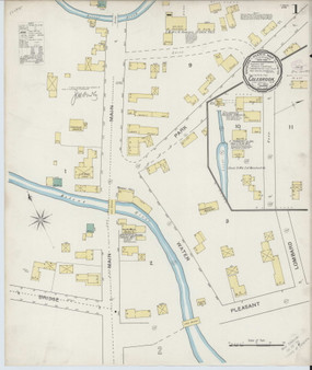 Colebrook, New Hampshire 1893 - Old Map New Hampshire Fire Insurance Index