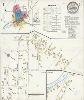 Hillsboro, New Hampshire 1923 - Old Map New Hampshire Fire Insurance Index
