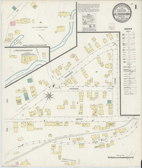 Hillsborough Bridge, New Hampshire 1907 - Old Map New Hampshire Fire Insurance Index
