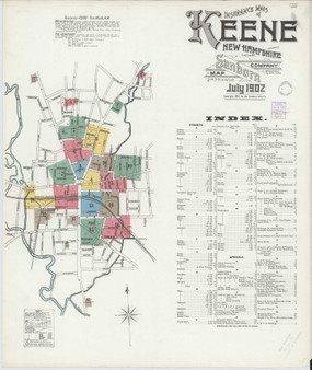 Keene, New Hampshire 1902 - Old Map New Hampshire Fire Insurance Index