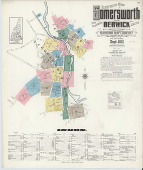 Somersworth, New Hampshire 1912 - Old Map New Hampshire Fire Insurance Index