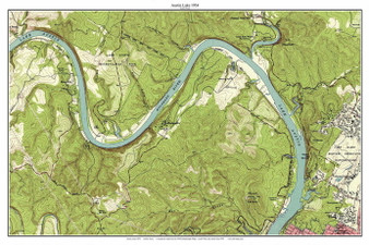 Austin Lake 1954 - Custom USGS Old Topo Map - Texas