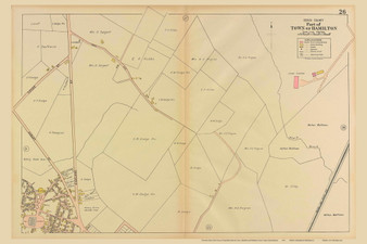 Hamilton Asbury Grove - Highland St - Massachusetts 1910 Old Town Map Reprint - Essex Co. 26