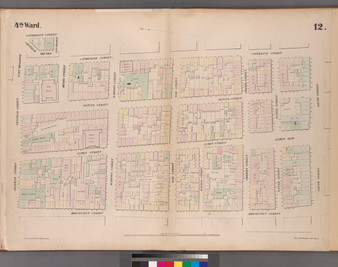 New York City, NY Fire Insurance 1852 Sheet 12 V1 - Old Map Reprint - New York