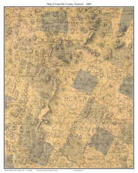Grand Isle County Vermont 1860 Old Map Custom Print - H.F. Walling