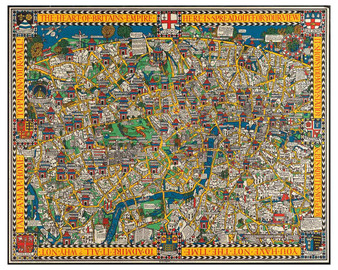 Old Map of London 1914 Gill - Old Map Reprint