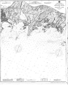 Sheffield Island to Westcott Cove 1915 B - Old Map Nautical Chart AC Harbors 268 - Connecticut