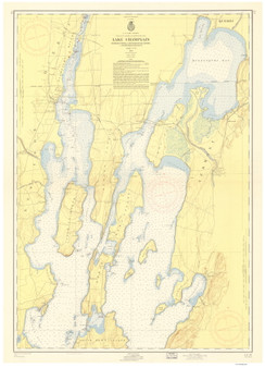 Lake Champlain, Sheet 1 - 1956 Nautical Chart