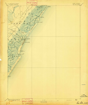 Sea Isle, New Jersey 1894 (1894) USGS Old Topo Map 15x15 Quad