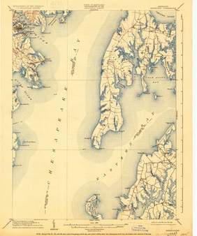 Annapolis, Maryland 1904 (1930) USGS Old Topo Map 15x15 Quad