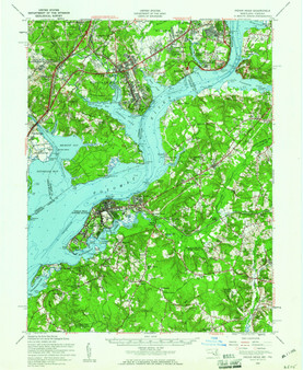 Indian Hill, Maryland 1956 (1961) USGS Old Topo Map 15x15 Quad