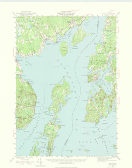 Castine, Maine 1941 (1975) USGS Old Topo Map 15x15 Quad