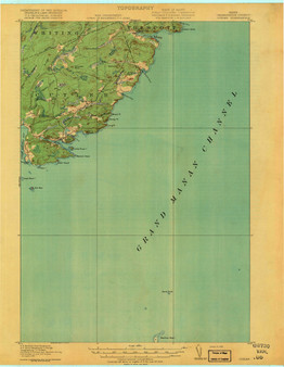 Cutler, Maine 1918 (1918) USGS Old Topo Map 15x15 Quad