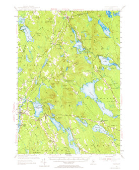Orland, Maine 1955 (1964) USGS Old Topo Map 15x15 Quad