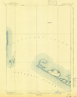 Muskeget, Massachusetts 1899 (1943) USGS Old Topo Map 15x15 Quad