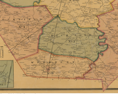 Woodburn, Kentucky 1877 Old Town Map Custom Print - Warren Co.