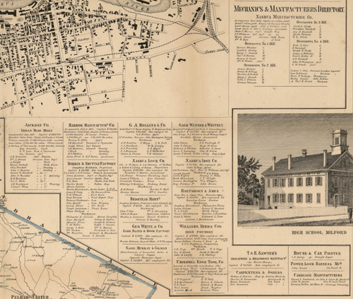 Nashua Manufacturers & Mechanics Directory, New Hampshire 1858 Hillsboro Co.