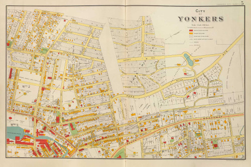 Yonkers - Sheet 1, New York 1893 - Old Town Map Reprint - Westchester Co. Atlas 5