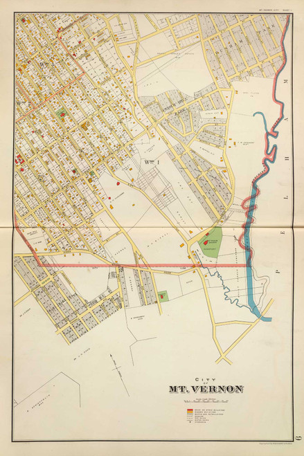 Mt Vernon - Sheet 1, New York 1893 - Old Town Map Reprint - Westchester Co. Atlas 9