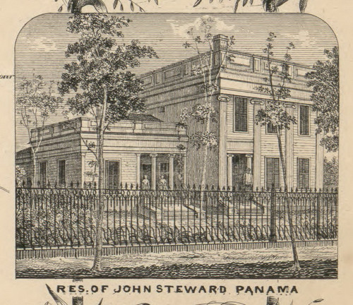 Res. of John Steward, New York 1854 Old Town Map Custom Print - Chautauque Co.