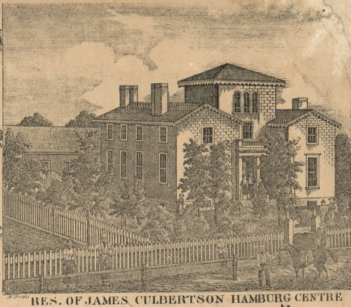Res. of James Culbertson, New York 1855 Old Town Map Custom Print - Erie Co.