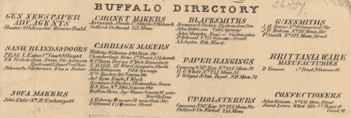 Buffalo Directory Part 5, New York 1855 Old Town Map Custom Print - Erie Co.