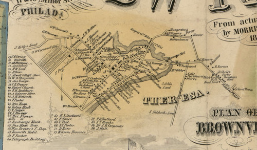 Theresa Village, New York 1855 Old Town Map Custom Print - Jefferson Co.