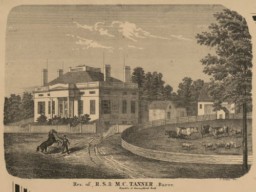 Res. of R.S. & M.C. Tanner, New York 1860 Old Town Map Custom Print - Orleans Co.