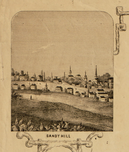 Sandy Hill Picture, New York 1853 Old Town Map Custom Print - Washington Co.
