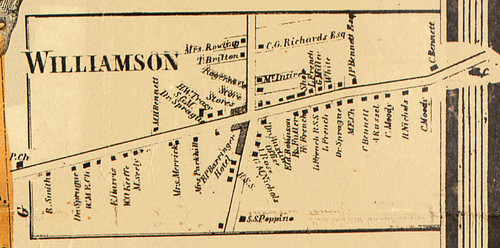 Williamson Village, New York 1858 Old Town Map Custom Print - Wayne Co.