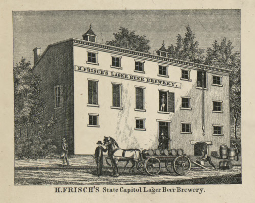 Frisch's State Capitol Lager Beer Brewery - Dauphin Co., Pennsylvania 1858 Old Town Map Custom Print - Dauphin Co.
