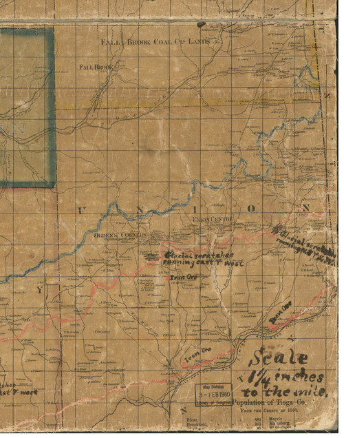 Union Township, Pennsylvania 1862 Old Town Map Custom Print - Tioga Co.