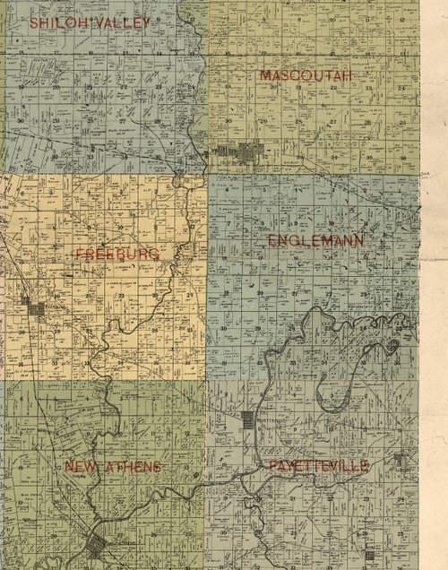 Englemann, Illinois 1899 Old Town Map Custom Print - St. Clair Co.