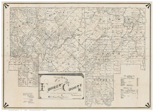 Forest County Pennsylvania 1895 - Old Map Reprint