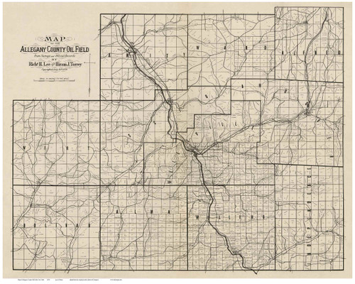 Allegany County New York 1879 (partial) - Old Map Reprint