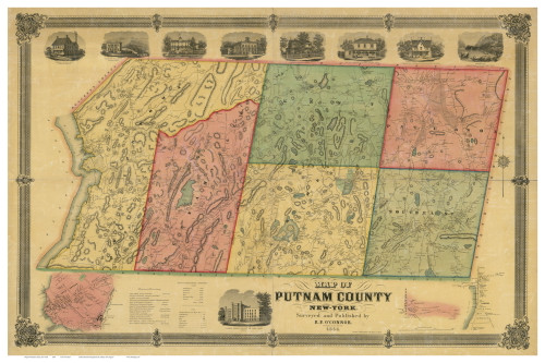 Putnam County New York 1854 - Old Map Reprint