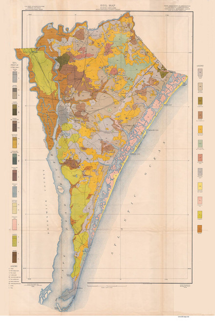 New Hanover County Soils Map, 1906 North Carolina - Old Map Reprint