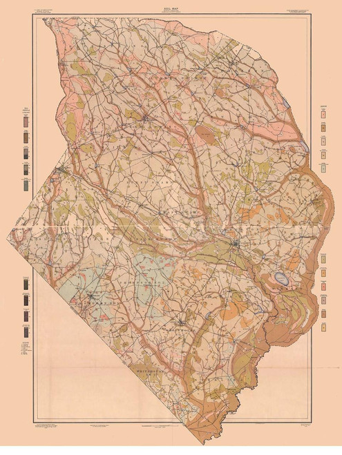 Robeson County Soils Map, 1908 North Carolina - Old Map Reprint