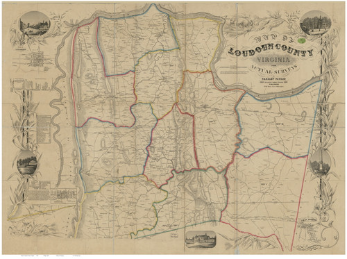 Loudoun County Virginia 1854 - Old Map Reprint