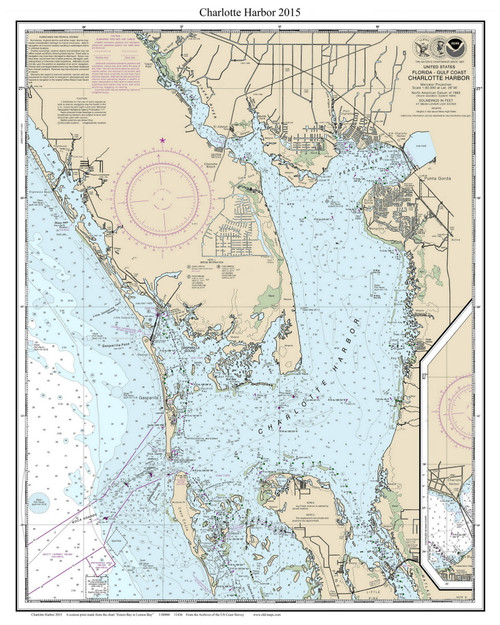 Charlotte Harbor 2015 - Florida 80,000 Scale Custom Chart