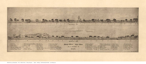 Lynn, Massachusetts 1820 Bird's Eye View - Old Map Reprint