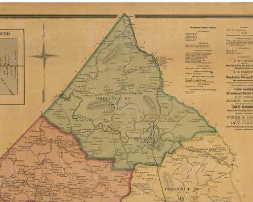 Precinct 5, Sadieville, Stonewall - Scott County, Kentucky 1879 Old Town Map Custom Print - Scott Co.
