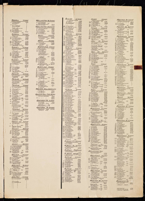 Property Owners on Plate 15 - page 1, 1900 - Old Street Map Reprint - Middlesex Co. Atlas Vol.1 - Cambridge Area